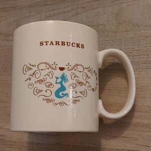 Starbucks Ceramic Turquoise Mermaid Coffee